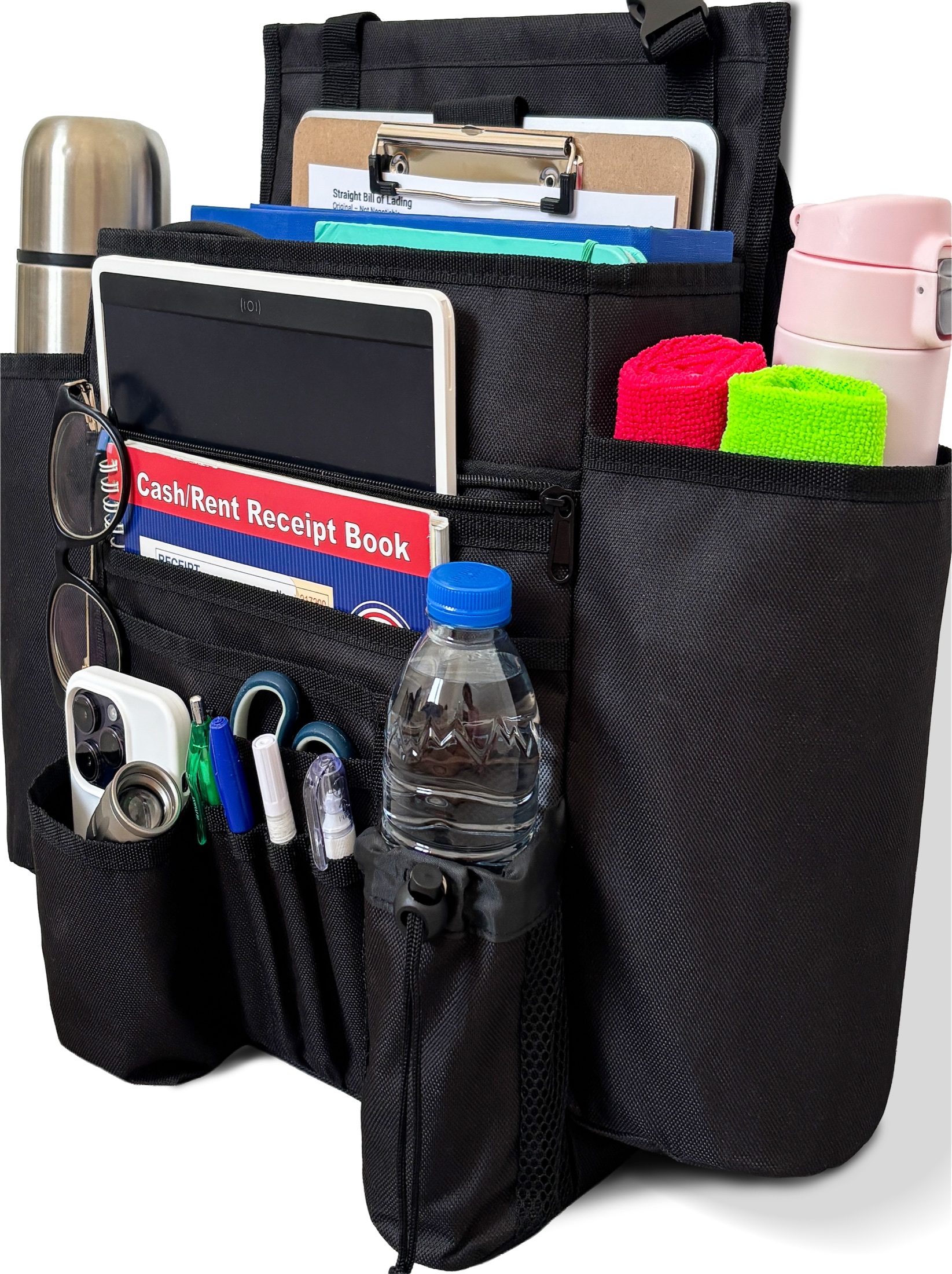 DriverSuperDreams part DSD01, black car front seat organizer